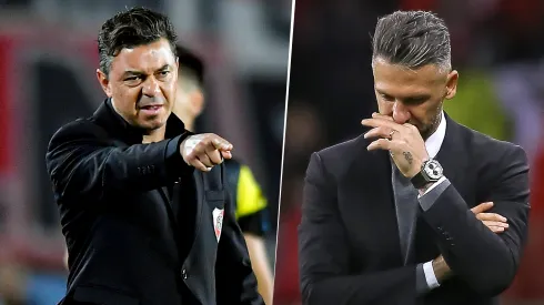 Marcelo Gallardo y Martín Demichelis dirigieron a River este año.
