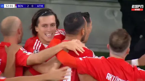 El festejo de Ángel Di María.