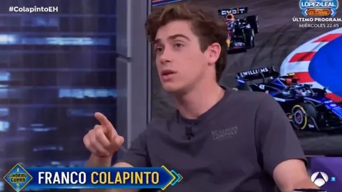 Franco Colapinto pasó por El Hormiguero.
