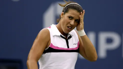 Jennifer Capriati durante un partido en 2004.
