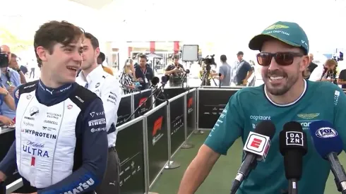 Alonso y Colapinto coincidieron en zona mixta.