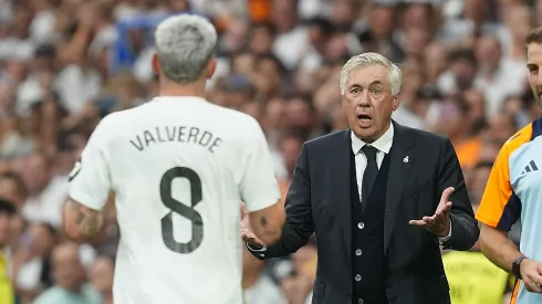 Carlo Ancelotti y Federico Valverde en Real Madrid.
