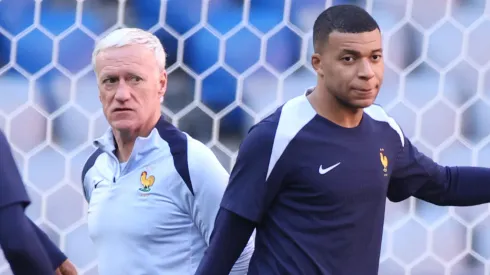 Didier Deschams y Kylian Mbappé.
