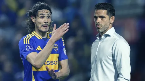 Edinson Cavani y Fernando Gago