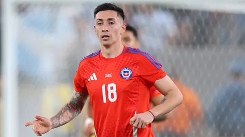 EAST RUTHERFORD, NJ – JUNE 25: Rodrigo Echeverria 18 of Chile during the second half of the CONMEBOL Copa America Group stage game against Argentina on June 25, 2024 at MetLife Stadium in East Rutherford, New Jersey. Photo by Rich Graessle/Icon Sportswire SOCCER: JUN 25 CONMEBOL Copa America – Chile vs Argentina EDITORIAL USE ONLY Icon240625658
