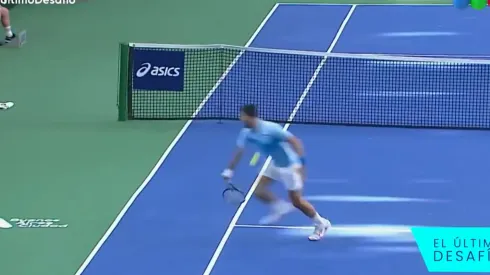 Novak Djokovic y un punto imposible contra Del Potro.
