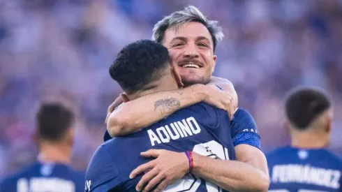 El festejo de los jugadores de Vélez.