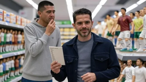 Imagen de Riquelme y Fernando Gago hecha por IA