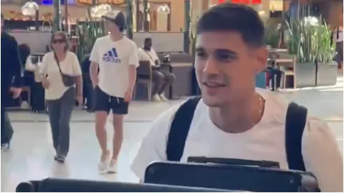 Lucas Martínez Quarta en Ezeiza