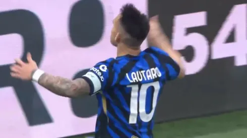 El festejo de Lautaro Martínez.