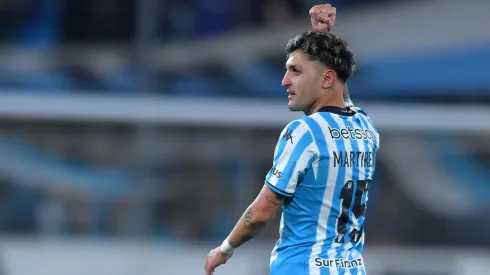 Gastón Martirena con la camiseta de Racing.