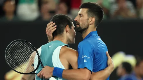 Novak Djokovic luego de superar a Carlos Alcaraz.