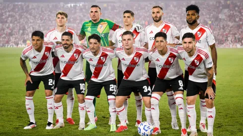 Los once titulares de River en el Monumental.