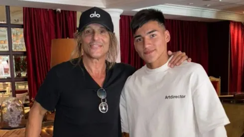 Caniggia junto a Subiabre, uno de sus clientes.