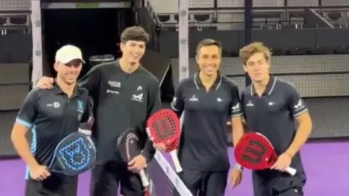 Franco Colapinto jugó al pádel con Gasly.