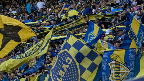 Los hinchas de Boca en el partido contra Huracán.