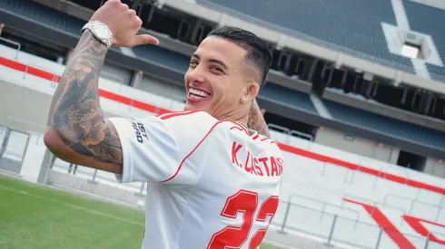 Kevin Castaño en su llegada a River.