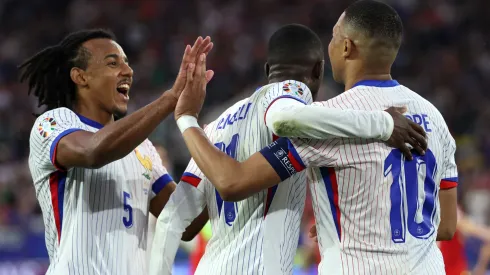 Los jugadores de Francia, eufóricos.