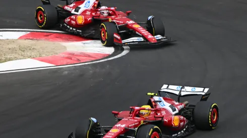 Lewis Hamilton y Charles Leclerc en el GP de China.