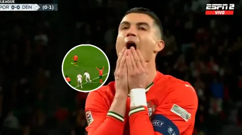 El penal errado de Cristiano Ronaldo contra Dinamarca.