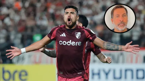 Paulo Días festejando su gol en Perú.