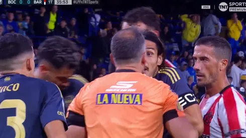 El reclamo de Edinson Cavani.