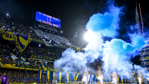Los hinchas de Boca en el duelo ante Estudiantes.