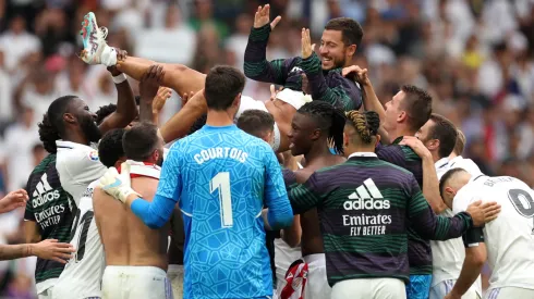 Eden Hazard en su despedida del Real Madrid en 2023.