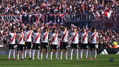 Los once titulares de River en el Monumental.