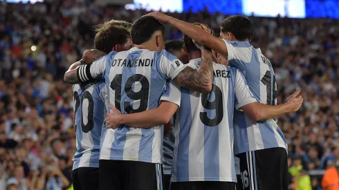 Los jugadores de la Selección Argentina celebrando ante Brasil.