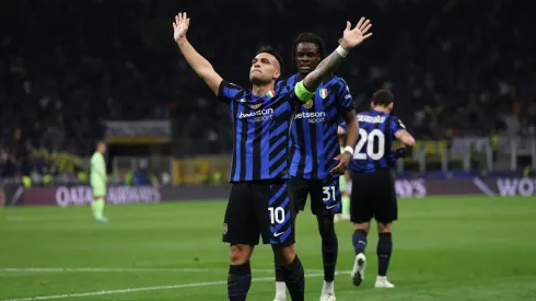 El festejo de Lautaro Martínez.