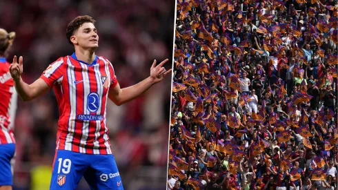 Los hinchas del Barcelona pidieron por Julián Alvarez en la previa de El Clásico con el Real Madrid.