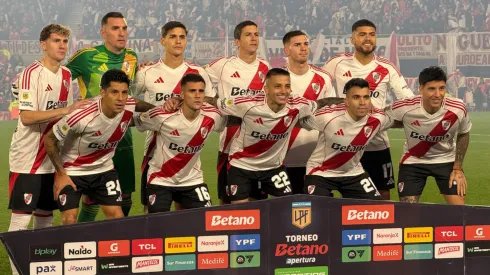 Los once titulares de River ante Platense.