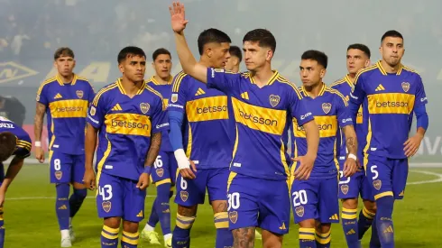 Los jugadores de Boca en La Bombonera.