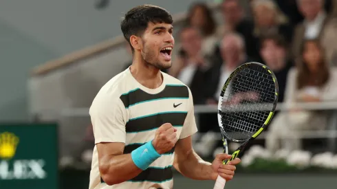 La felicidad de Carlos Alcaraz en Francia.