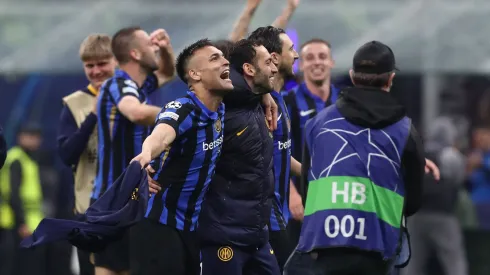 Los jugadores de Inter, a puro festejo.
