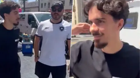 Unos hinchas del Botafogo le consultaron a Vitinha sobre Marlon Freitas, a quien enfrentará en Los Angeles, pero no lo conocía.
