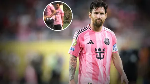 Lionel Messi sufrió una molestia en el entrenamiento.