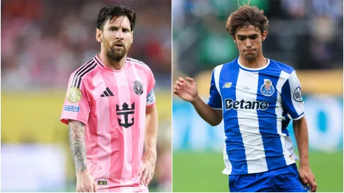 Messi y Rodrigo Mora
