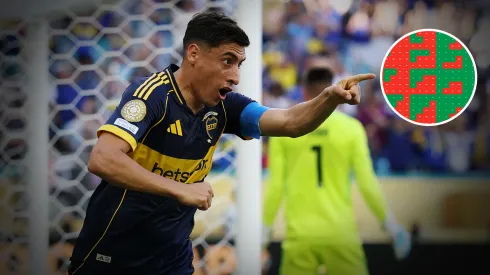 Miguel Merentiel, delantero uruguayo de Boca, tras convertir el gol ante Benfica por el Mundial de Clubes.