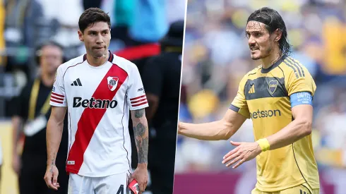 Gonzalo Montiel de River y Edinson Cavani de Boca, tras quedar eliminados del Mundial de Clubes.