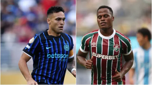 Lautaro Martínez y Jhon Arias