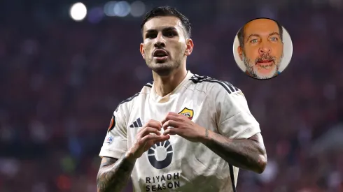 Leandro Paredes con la camiseta de la Roma.