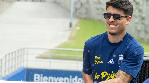 Santiago Colombatto en el ascenso de Real Oviedo.