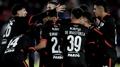 Los jugadores de Independiente, a puro festejo.