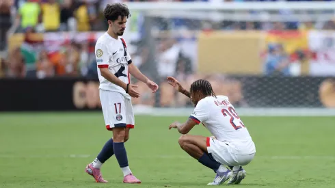 La tristeza de los jugadores de PSG.
