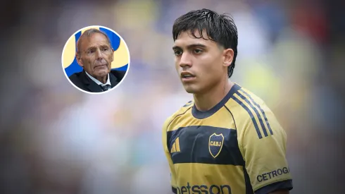 Exequiel Zeballos y Miguel Ángel Russo, de Boca Juniors. (Getty Images)