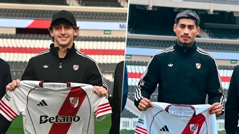 Matías Galarza Fonda y Juan Carlos Portillo, nuevos jugadores de River. (Fotos: @RiverPlate)