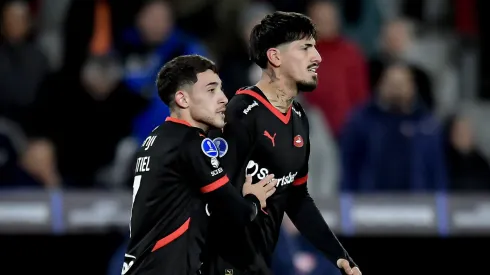 Los jugadores de Independiente, a puro festejo.