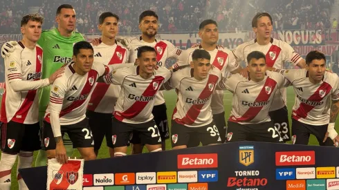 Los once titulares de River ante San Lorenzo.